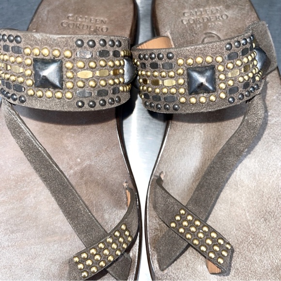 Calleen Cordero “Viva” studded leather sandals. New in original box - Picture 4 of 14